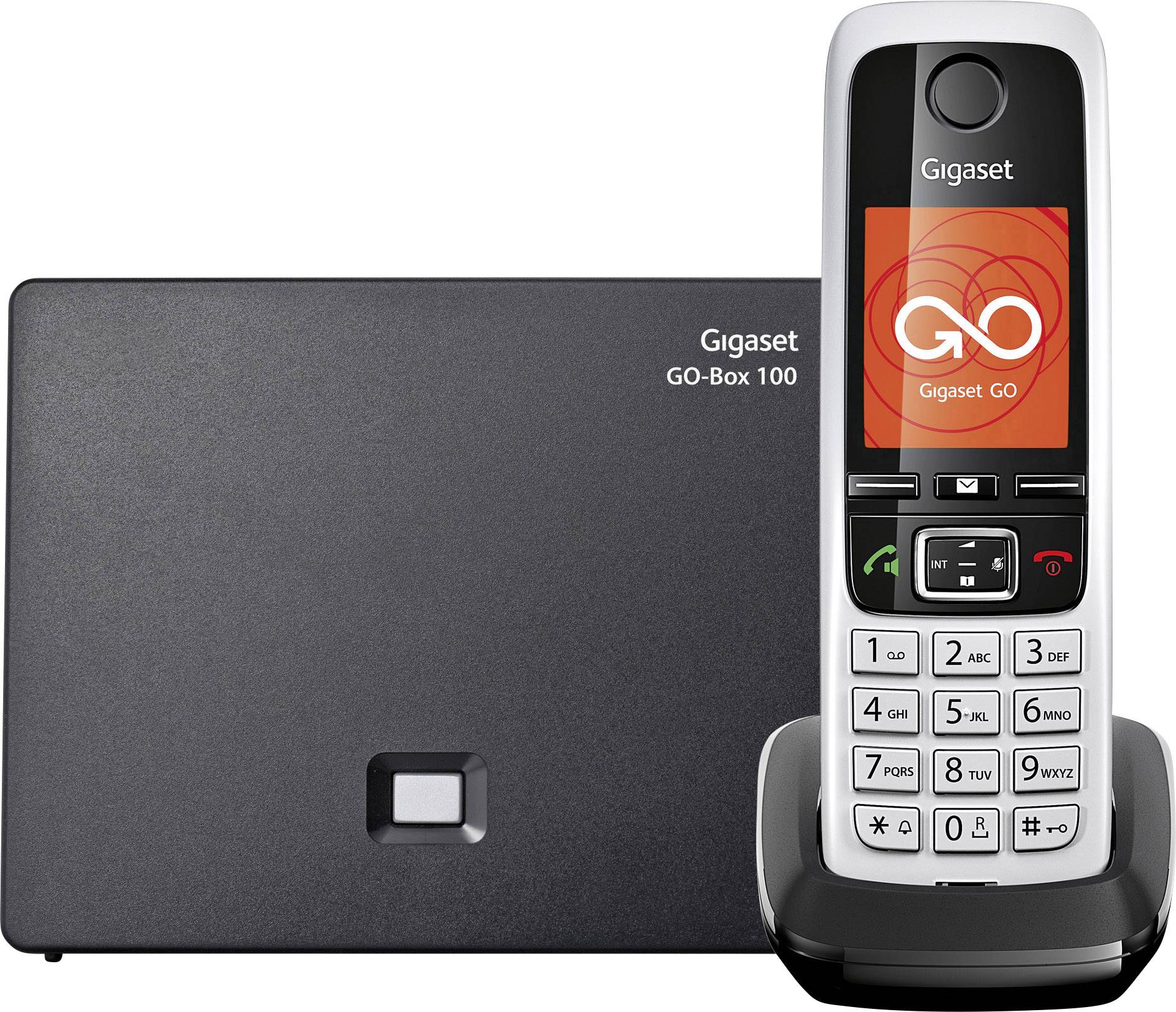 Gigaset C430A GO Schnurloses Telefon VoIP Anrufbeantworter, Freisprechen, Headsetanschluss Farb-TFT/LCD Schwarz, Silber