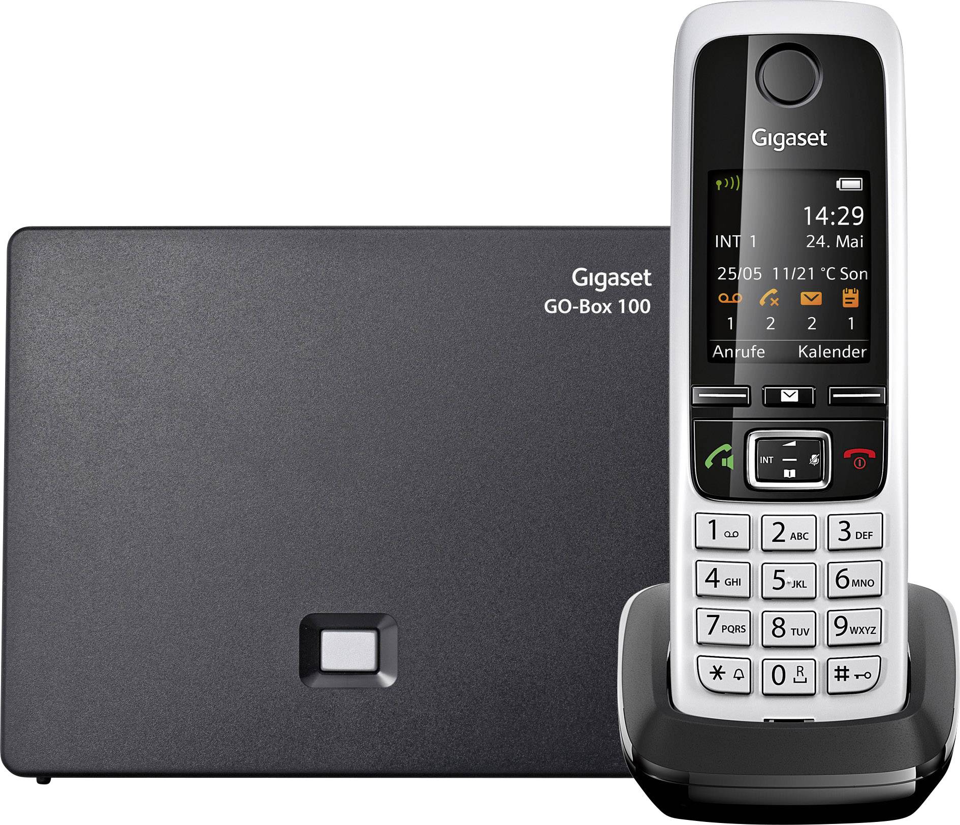 Gigaset C430A GO Schnurloses Telefon VoIP Anrufbeantworter, Freisprechen, Headsetanschluss Farb-TFT/LCD Schwarz, Silber