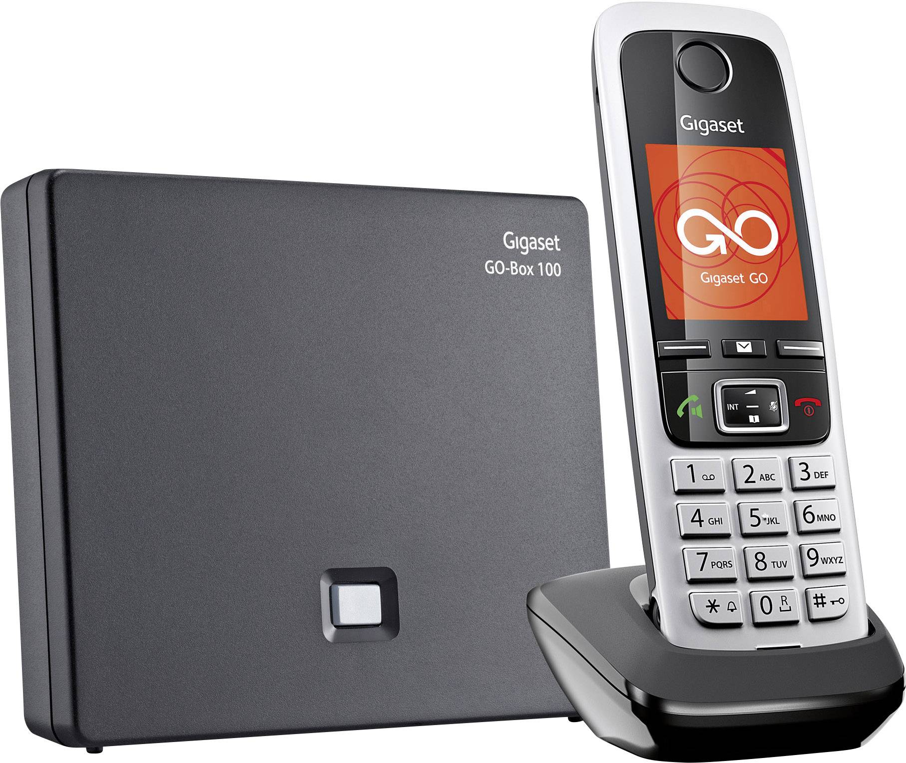 Gigaset C430A GO Schnurloses Telefon VoIP Anrufbeantworter, Freisprechen, Headsetanschluss Farb-TFT/LCD Schwarz, Silber