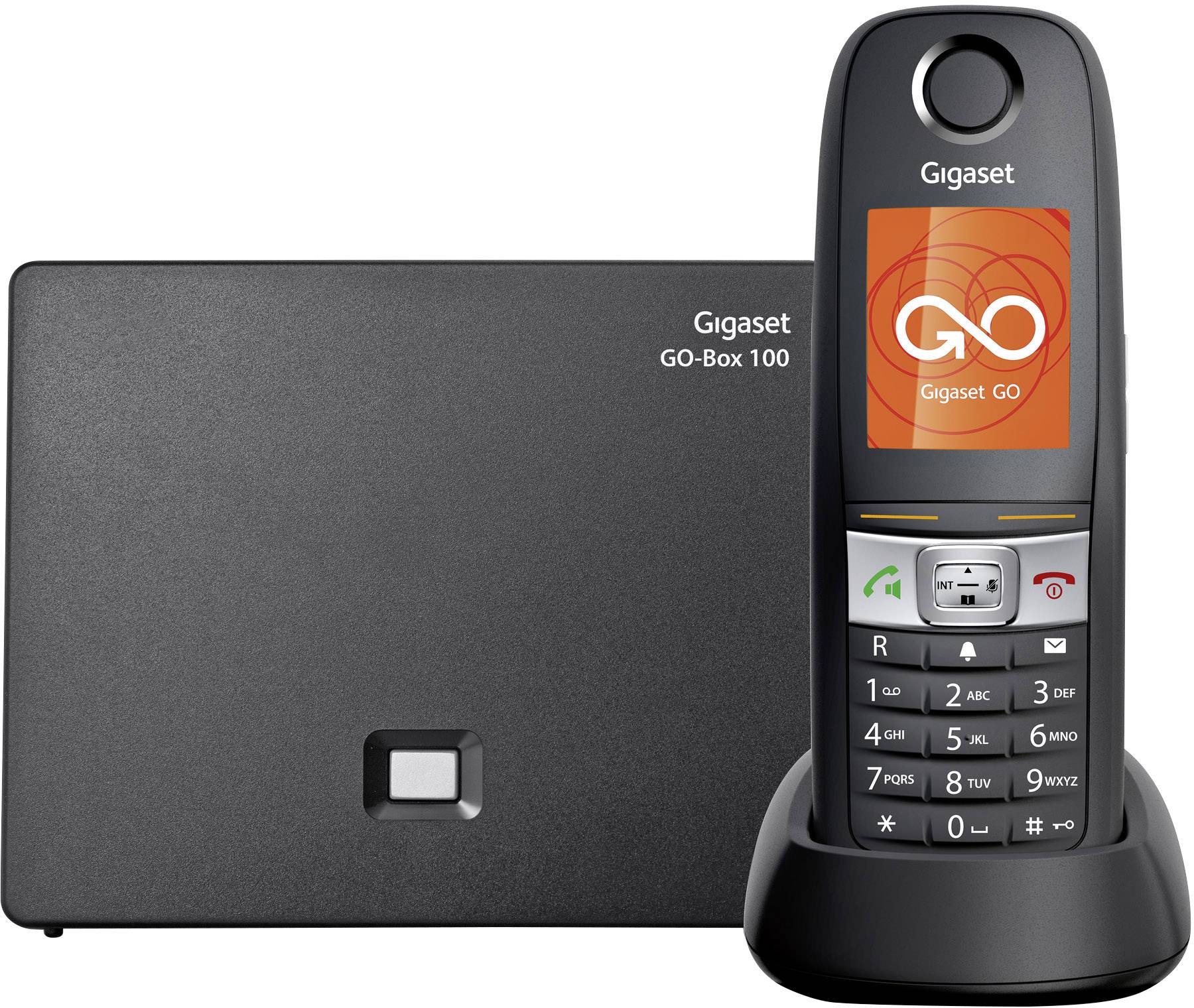 Gigaset E630A GO Schnurloses Telefon VoIP stoßfest, wasserdicht, Freisprechen Farb-TFT/LCD Schwarz
