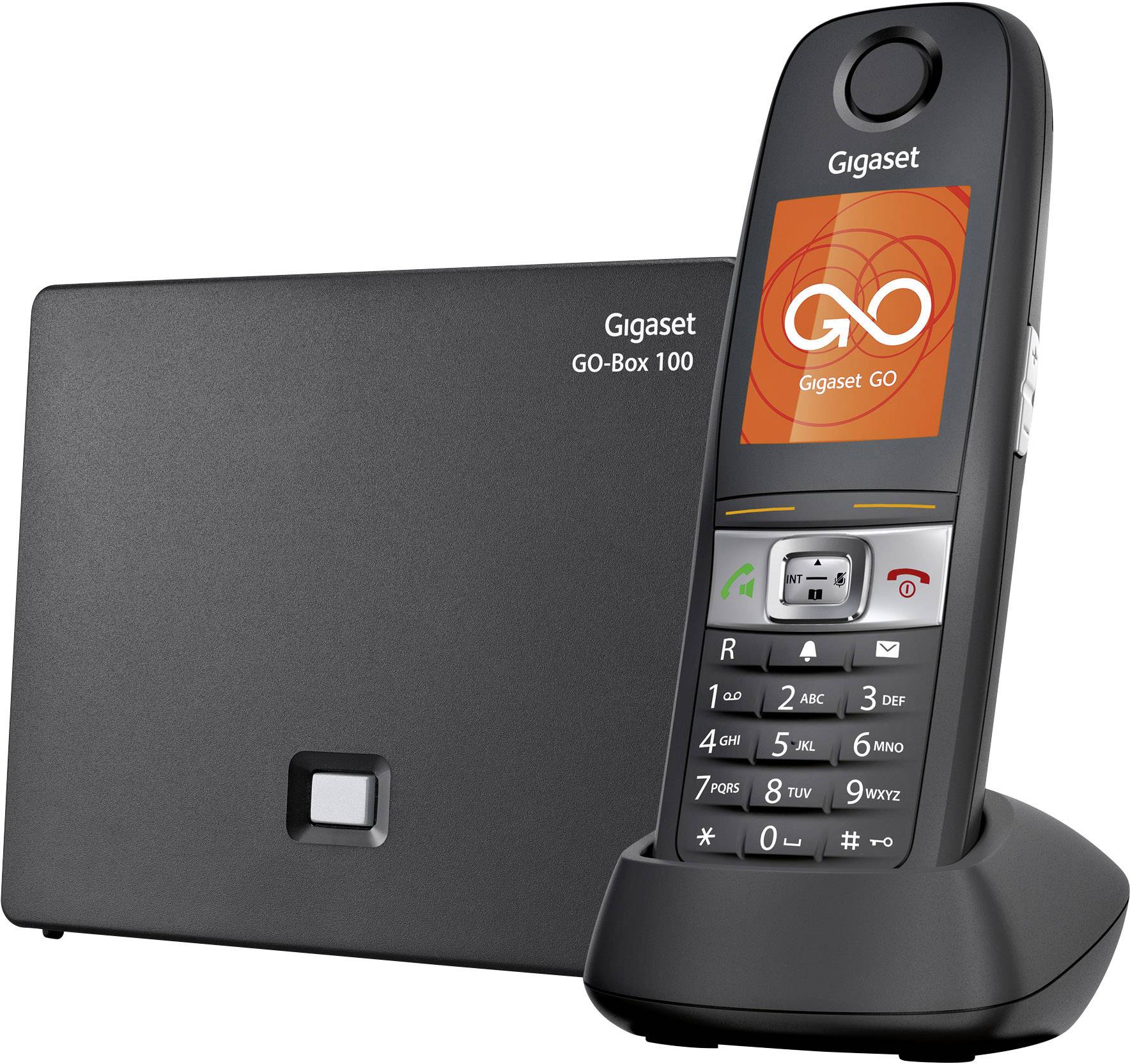 Gigaset E630A GO Schnurloses Telefon VoIP stoßfest, wasserdicht, Freisprechen Farb-TFT/LCD Schwarz