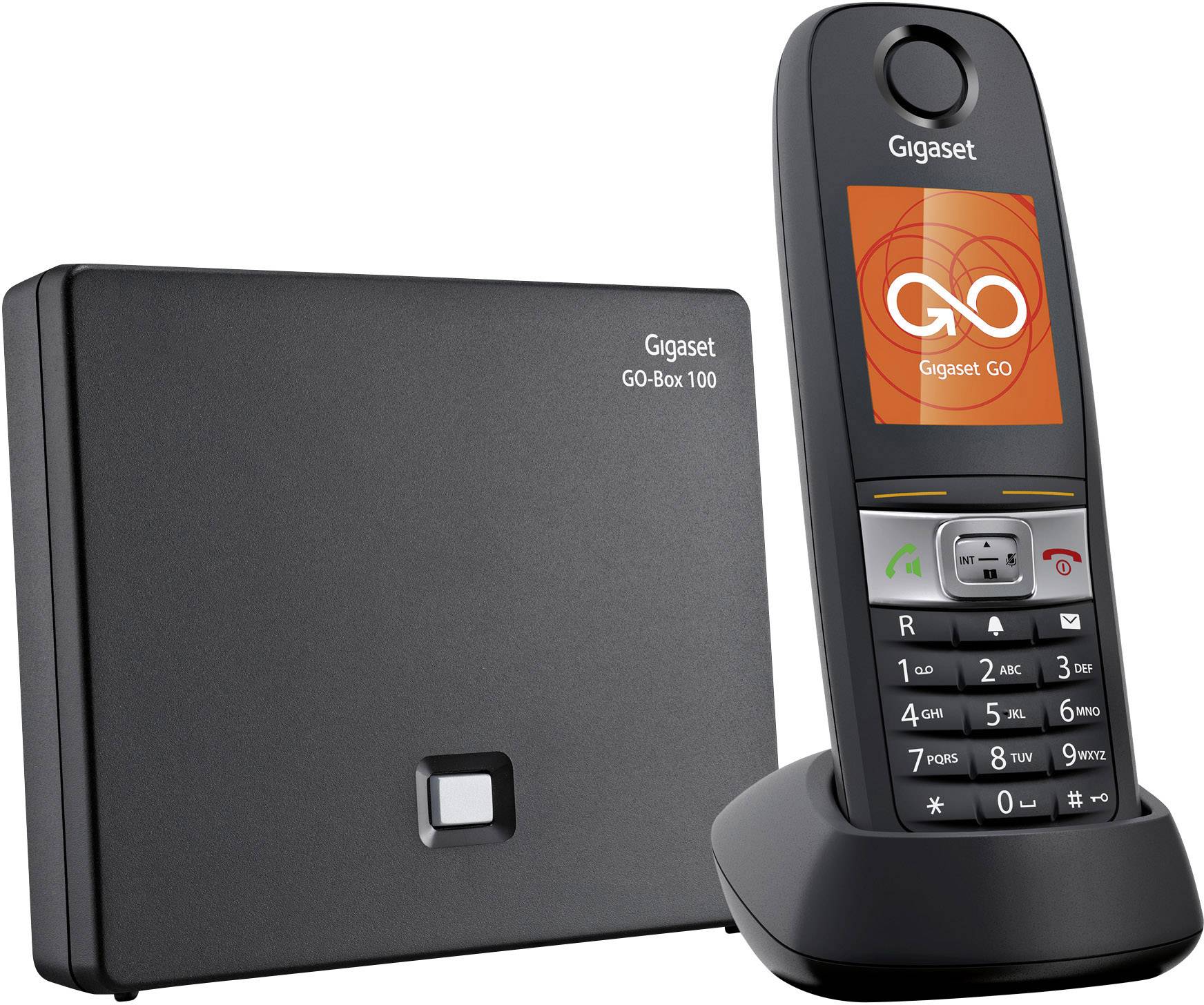 Gigaset E630A GO Schnurloses Telefon VoIP stoßfest, wasserdicht, Freisprechen Farb-TFT/LCD Schwarz