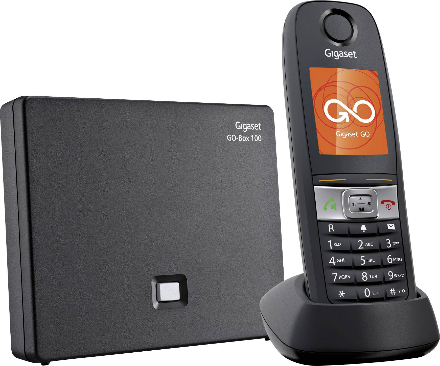Gigaset E630A GO Schnurloses Telefon VoIP stoßfest, wasserdicht, Freisprechen Farb-TFT/LCD Schwarz