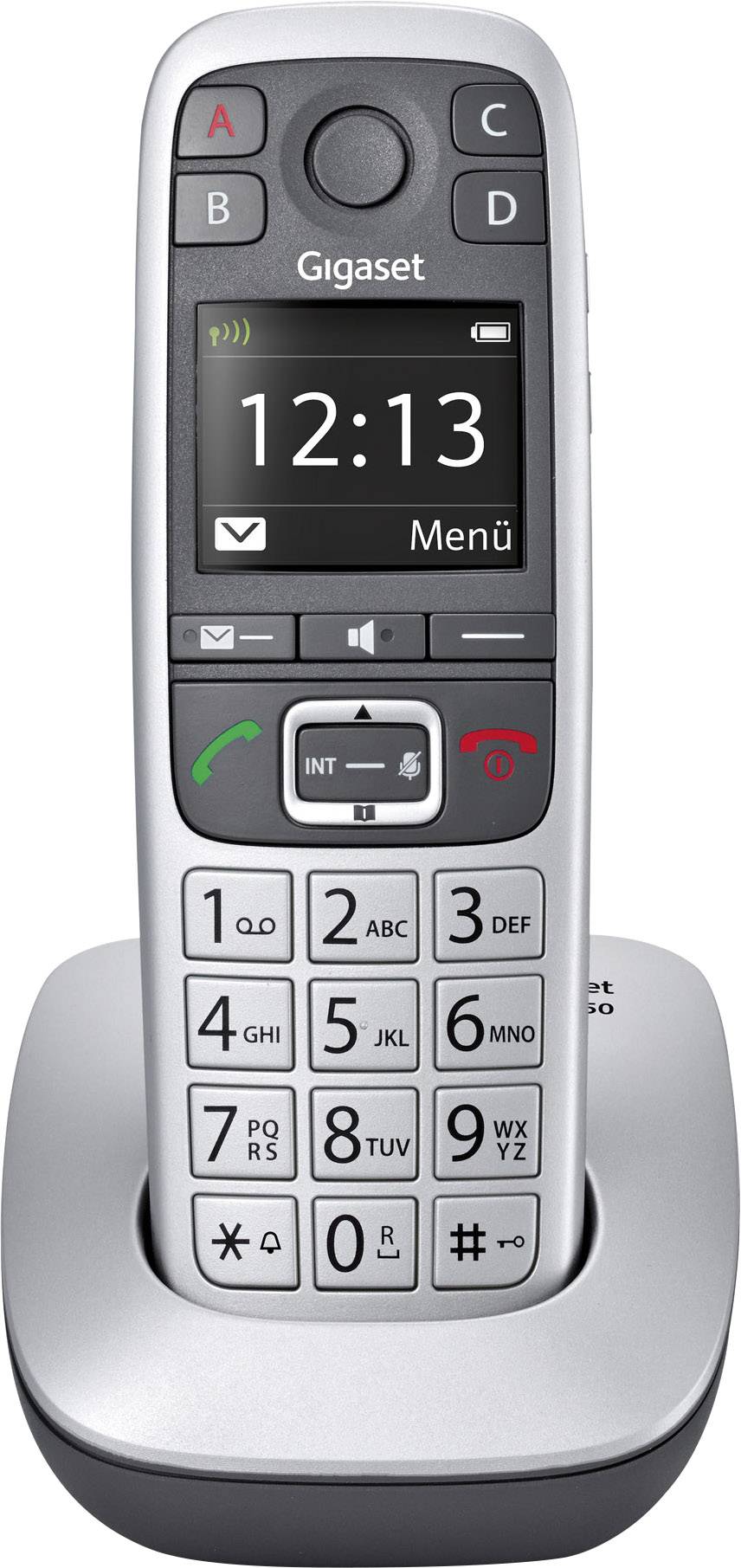 Gigaset E550 DECT, DECT/GAP Schnurloses Telefon analog  Babyphone, Optische Anrufsignalisierung Platin