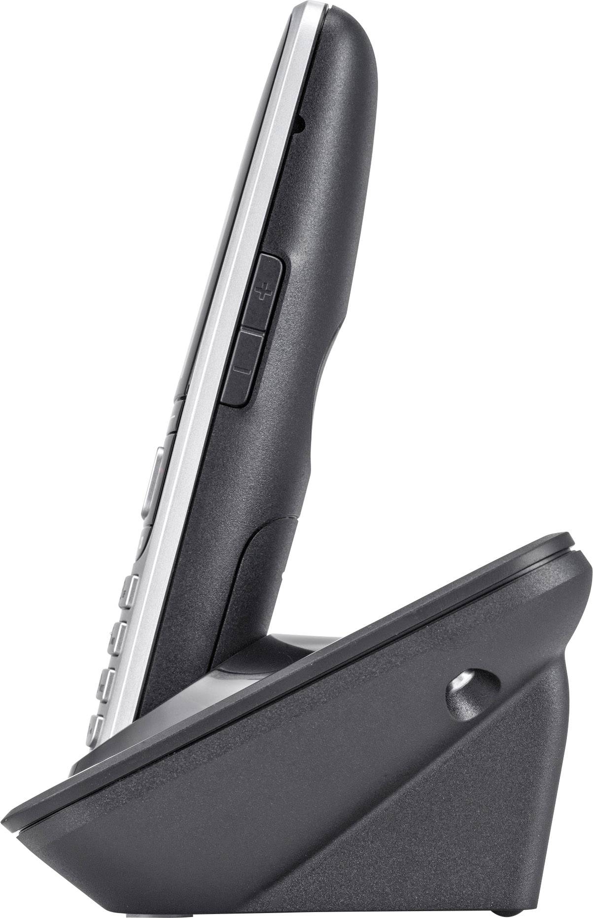 Gigaset S850 DECT, DECT/GAP, Bluetooth® Schnurloses Telefon analog Bluetooth, Headsetanschluss Platin, Schwarz