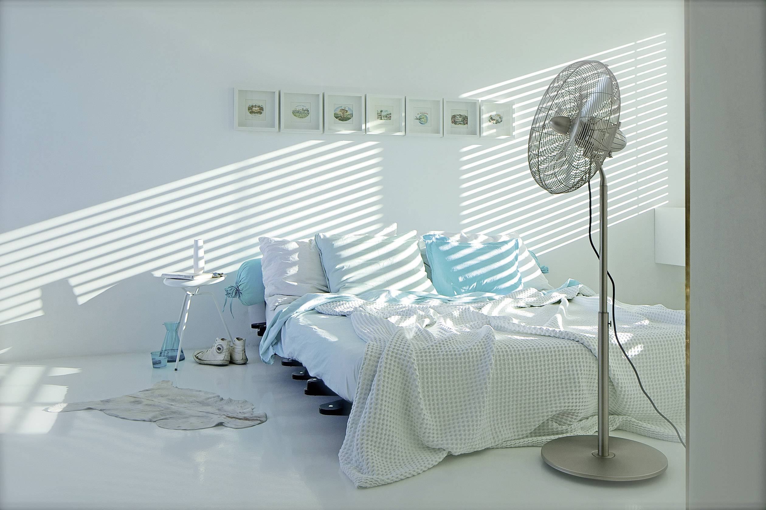 Stadler Form Charly Standventilator (L x B x H) 400 x 450 x 1300mm Silber Schwenkbar, Oszillierend