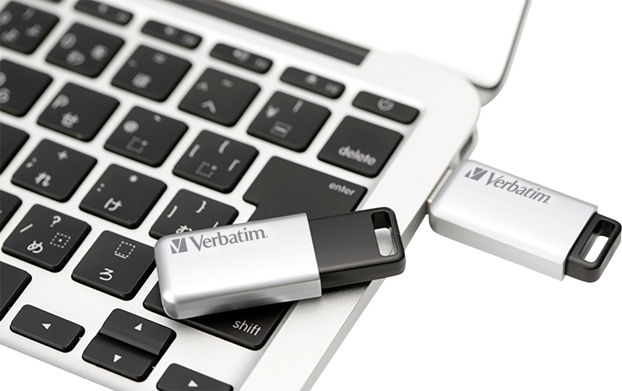 Verbatim Secure Pro USB-Stick 64 GB Silber-Schwarz 98666 USB-A (USB 3.2 Gen 1)