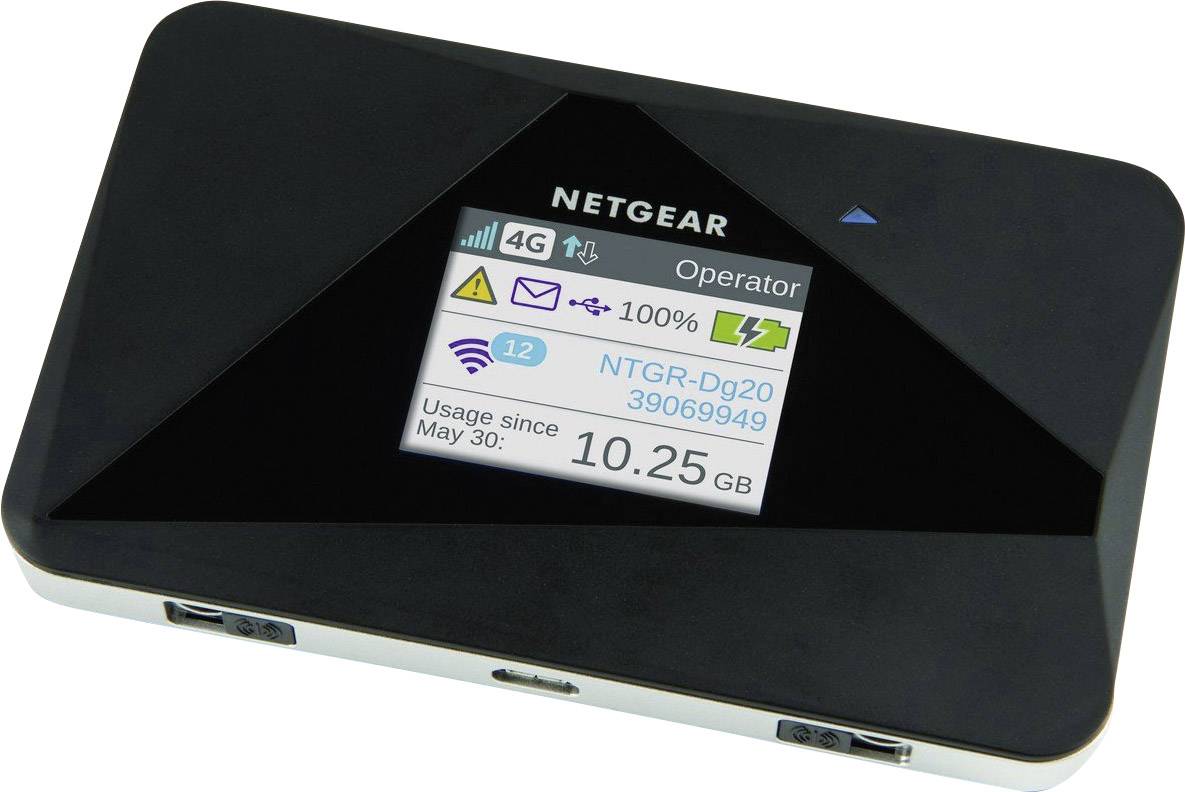 NETGEAR Aircard 785 Mobiler 4G-WLAN-Hotspot bis 15 Geräte 150 MBit/s mit Antennenanschluss Schwarz