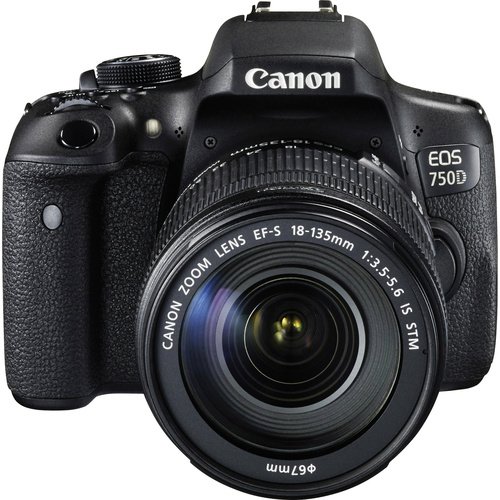 Canon EOS 750D Digitale Spiegelreflexkamera EF-S 18-135mm IS STM 24.2 Mio. Pixel Schwarz Blitzschuh, Dreh-/schwenkbares Display