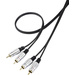 Câble de raccordement audio [2x Cinch-RCA mâle - 2x Cinch-RCA mâle] SpeaKa Professional SP-5358676 Cinch-RCA 3.00 m noir gaine
