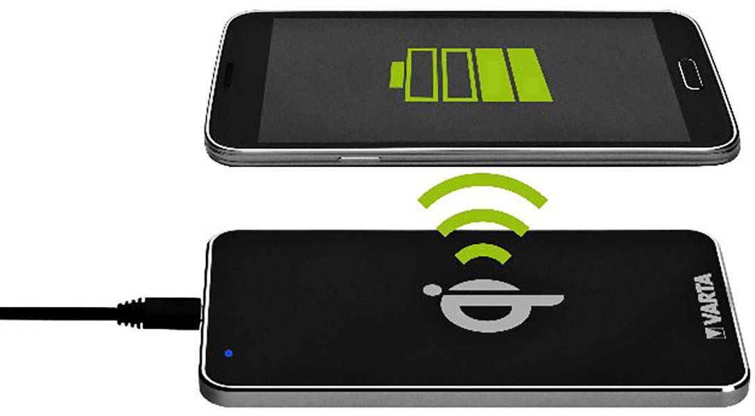Varta Induktions-Ladegerät Qi Wireless Charger 57910101111 Ausgänge Induktionslade-Standard Schwarz