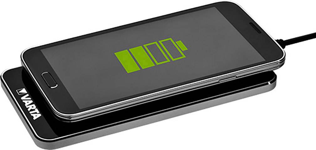 Varta Induktions-Ladegerät Qi Wireless Charger 57910101111 Ausgänge Induktionslade-Standard Schwarz