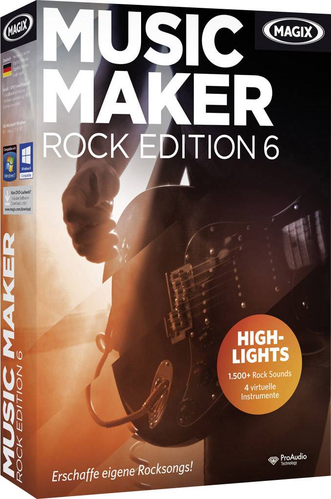 Magix Music Maker Rock Edition 6 Vollversion, 1 Lizenz Windows Musik-Software