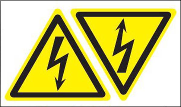 Warnschild Achtung Hochspannung! Folie selbstklebend 2 St.