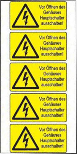 Warn-Kombischild Achtung Folie selbstklebend 5St.