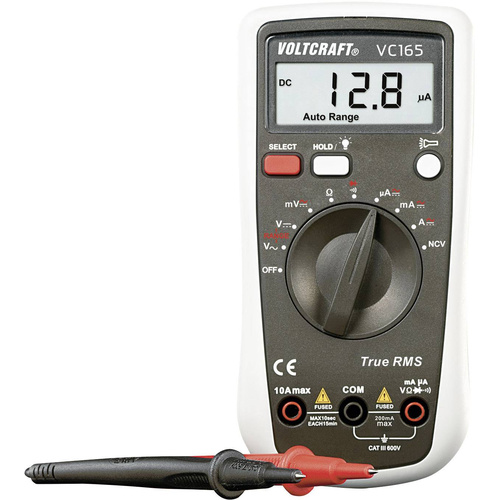 VOLTCRAFT VC-165 Hand-Multimeter kalibriert (ISO) digital CAT III 600 V Anzeige (Counts): 2000