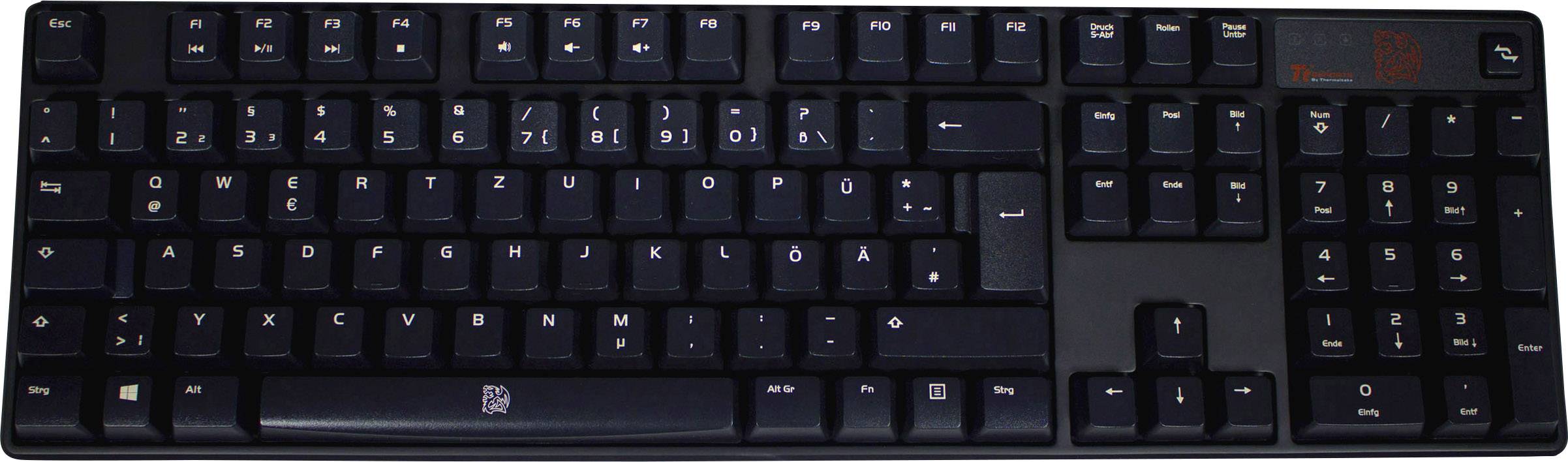 TT eSports Poseidon Z USB Gaming-Tastatur Switch: Blue  Schwarz, Blau