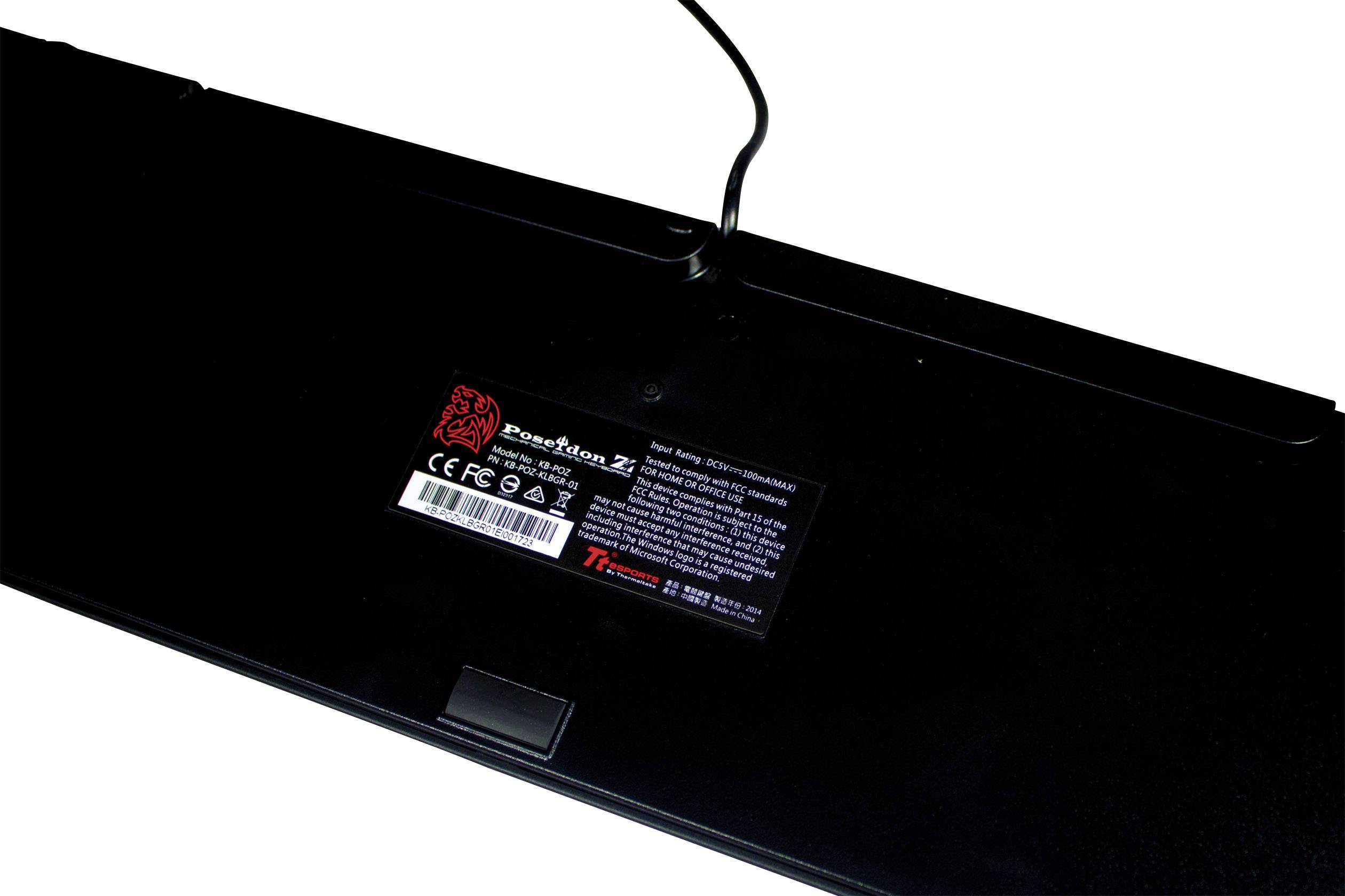 TT eSports Poseidon Z USB Gaming-Tastatur Switch: Blue  Schwarz, Blau