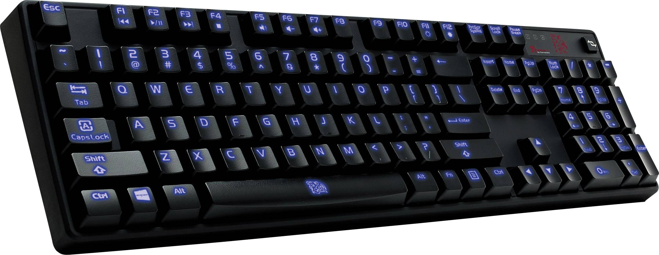 TT eSports Poseidon Z Illuminated USB-Gaming-Tastatur Switch: Brown, Beleuchtet Deutsch, QWERTZ, Wi