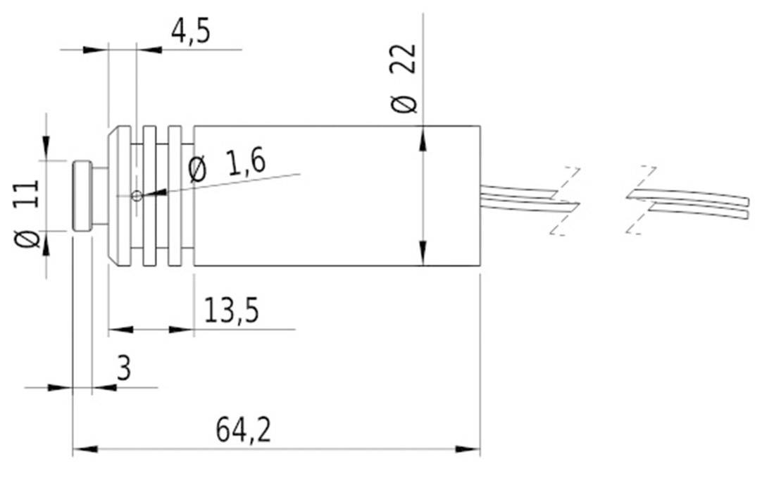 Picotronic Lasermodul Punkt Infrarot 120mW DH808-120-3(22x65)
