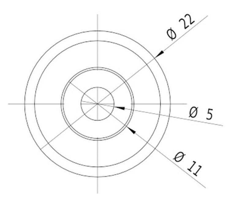 Picotronic Lasermodul Punkt Blau 12mW DE405-12-6(22x65)