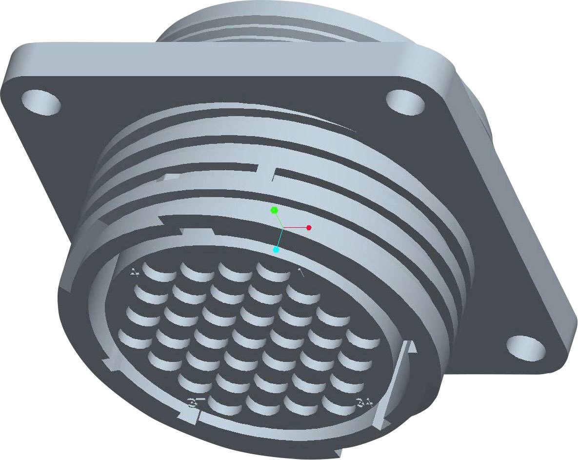TE Connectivity 206306-1 Rundstecker Flanschbuchse Gesamtpolzahl: 37 Serie (Rundsteckverbinder): CPC 1St.
