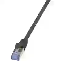 LogiLink CQ4083S RJ45 Netzwerkkabel, Patchkabel CAT 6a S/FTP 7.50m Schwarz vergoldete Steckkontakte, Flammwidrig, mit LogiLink CQ4083S RJ45 Netzwerkkabel, Patchkabel CAT 6a S/FTP 7.50m Schwarz vergoldete Steckkontakte, Flammwidrig, mit