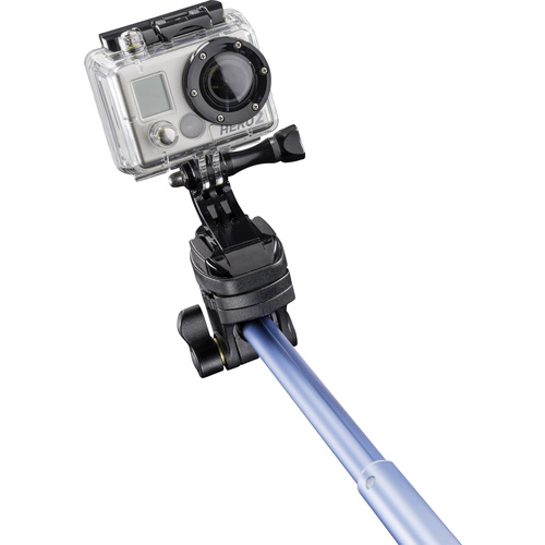 Mantona Handstativ Selfie Stick 8cm 1/4 Zoll Blau inkl. Handschlaufe