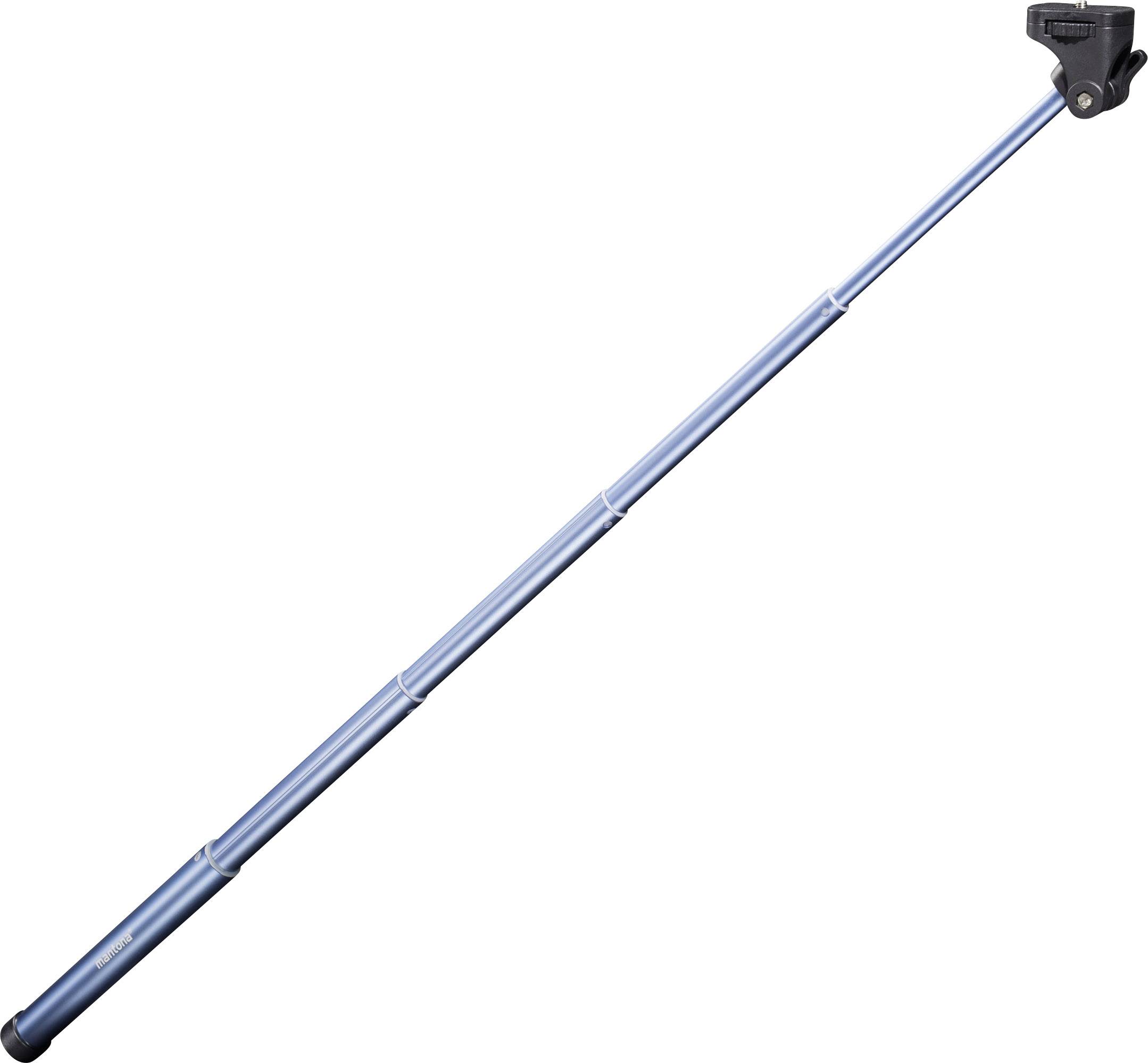 Mantona Handstativ Selfie Stick 8cm 1/4 Zoll Blau inkl. Handschlaufe