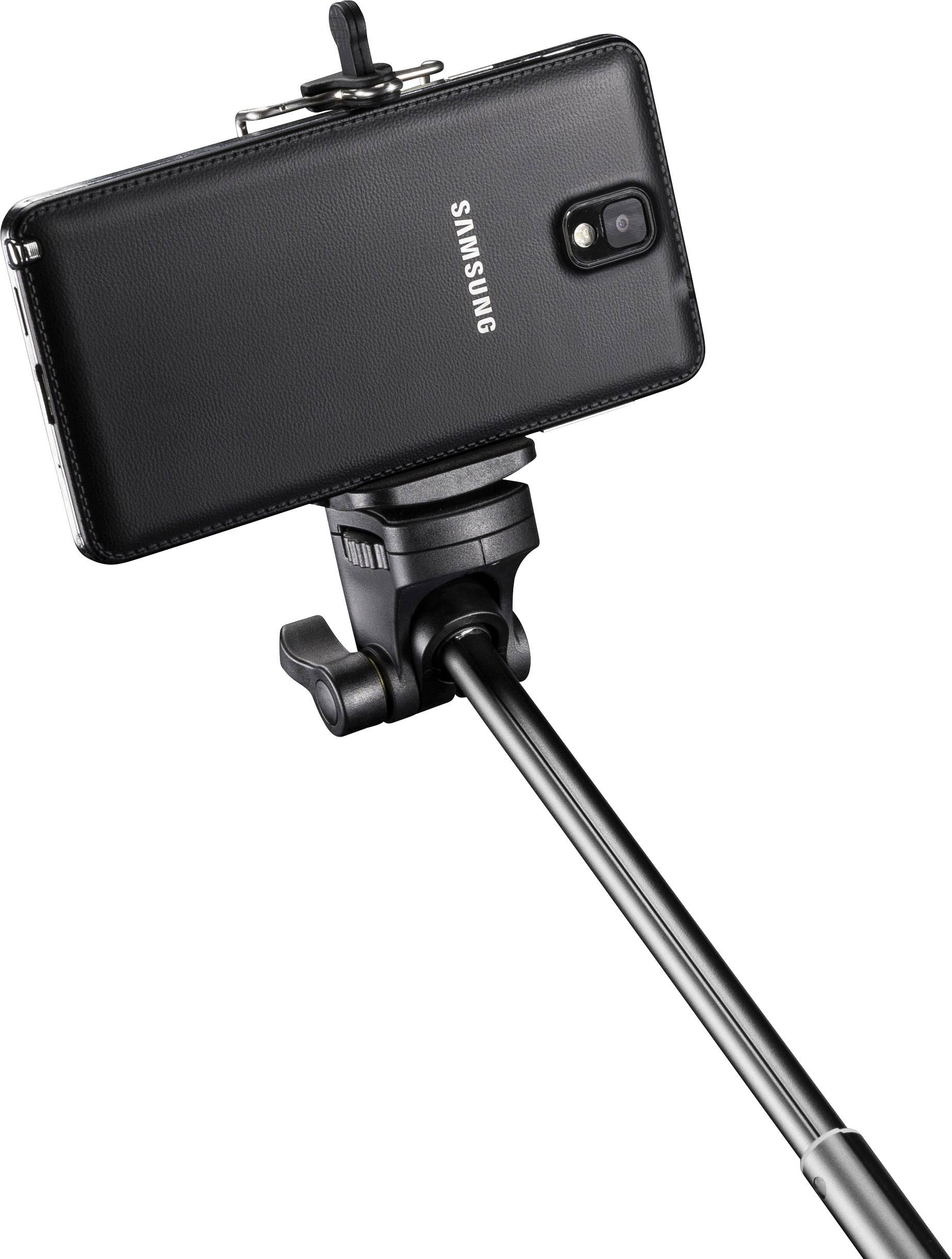 Mantona Handstativ Selfie Stick 8 cm 1/4 Zoll Schwarz inkl. Handschlaufe