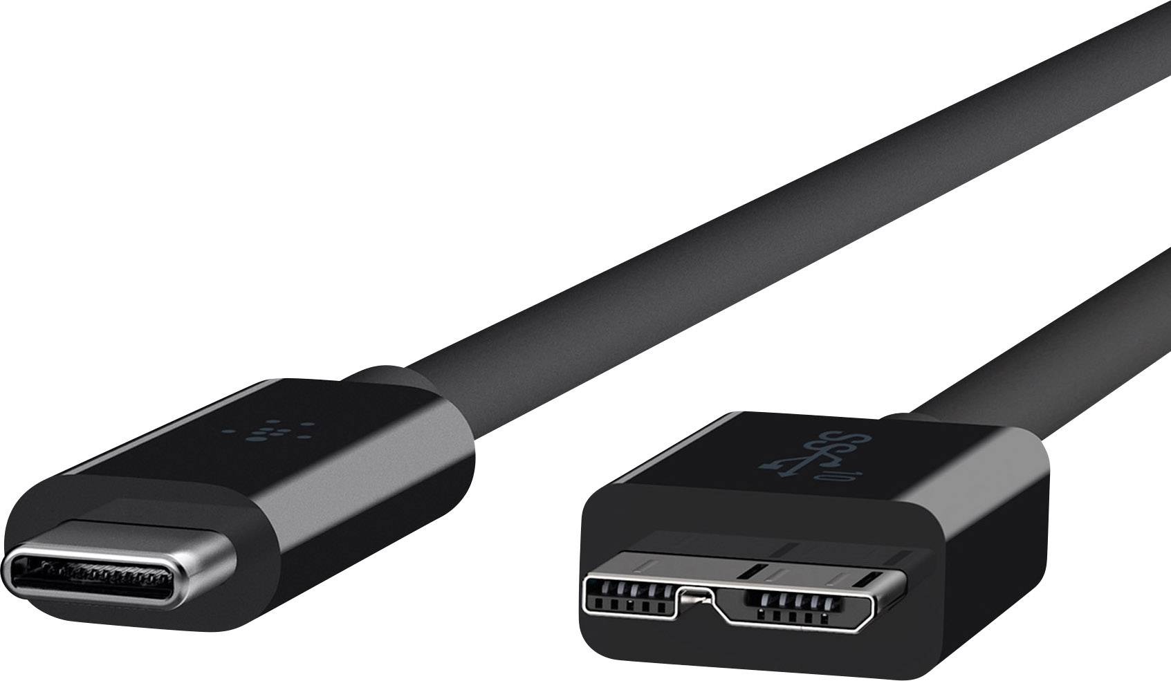 Belkin USB-Kabel USB 3.2 Gen1 (USB 3.0 / USB 3.1 Gen1) USB-C® Stecker, USB-Micro-B 3.0 Stecker 91.00cm Schwarz Flammwidrig