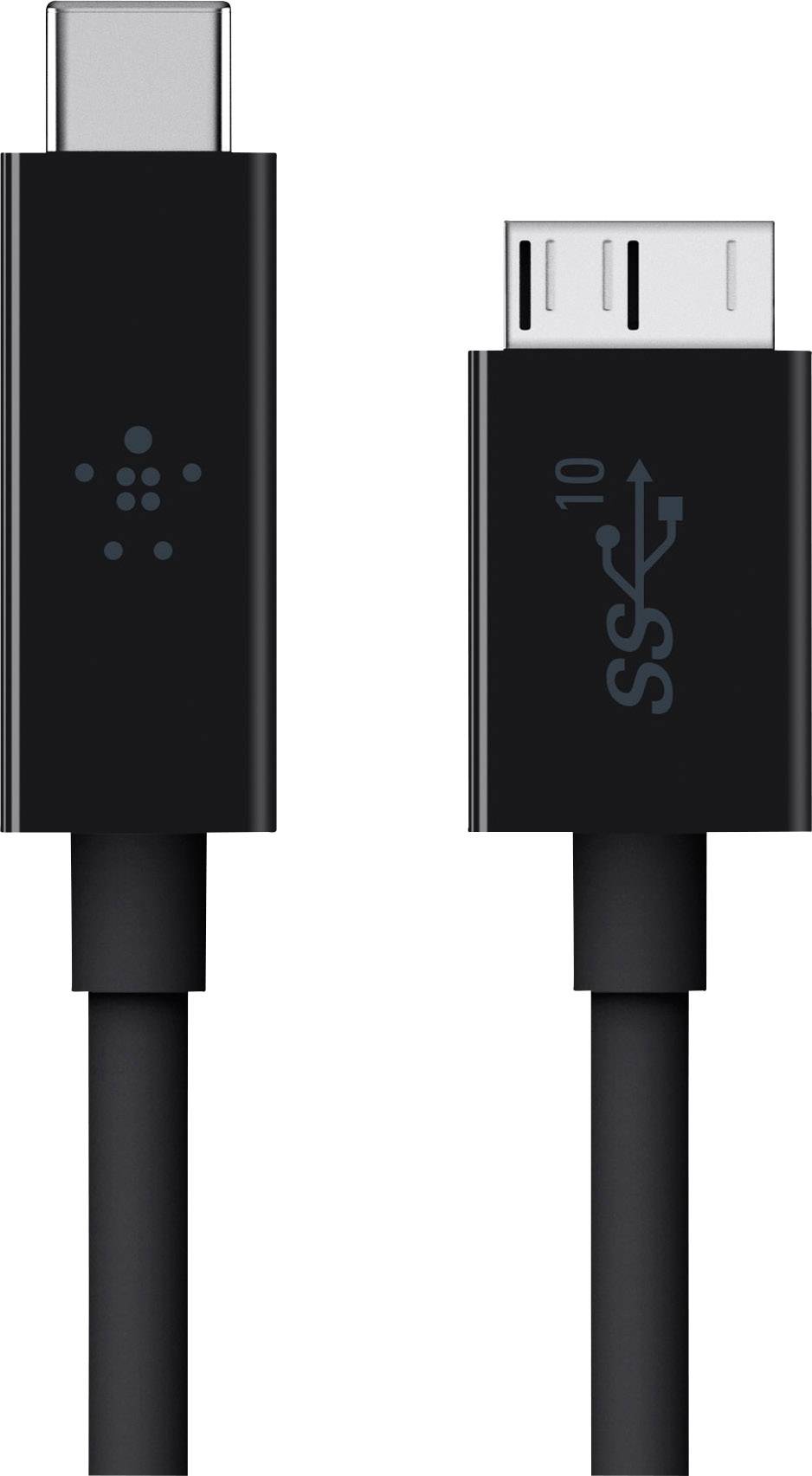 Belkin USB-Kabel USB 3.2 Gen1 (USB 3.0 / USB 3.1 Gen1) USB-C® Stecker, USB-Micro-B 3.0 Stecker 91.00cm Schwarz Flammwidrig