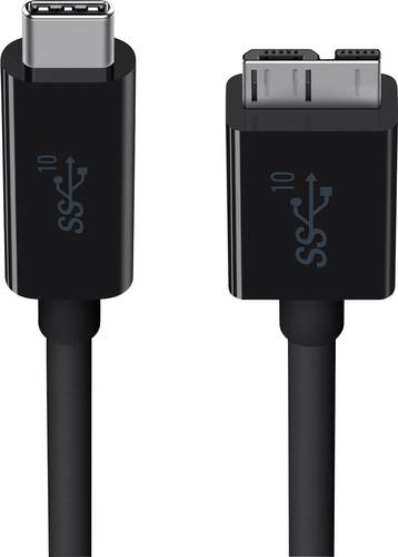 USB 3.2 Gen 1 (USB 3.0) Anschlusskabel [1x USB 3.2 Gen 1 Stecker Micro B (USB 3.0) - 1x USB-C