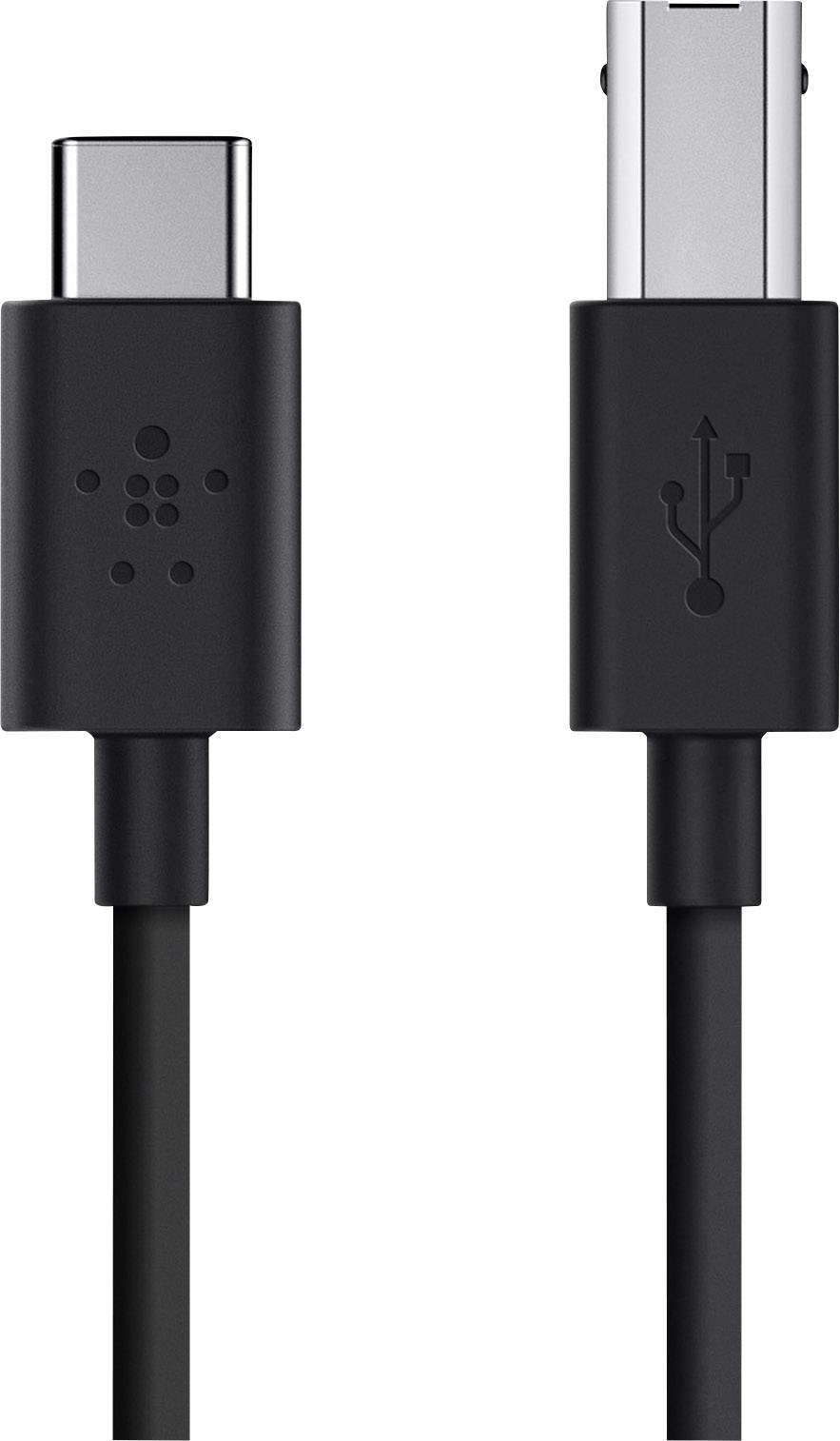 Belkin USB-Kabel USB 2.0 USB-B Stecker, USB-C™ Stecker 1.80 m Schwarz Flammwidrig