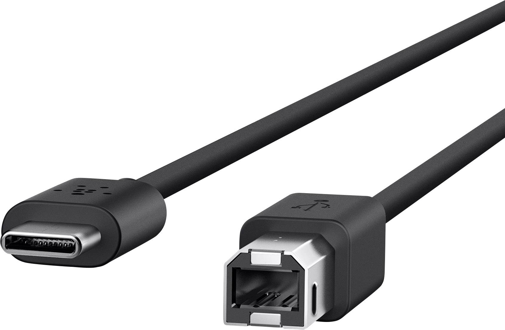 Belkin USB-Kabel USB 2.0 USB-B Stecker, USB-C™ Stecker 1.80 m Schwarz Flammwidrig