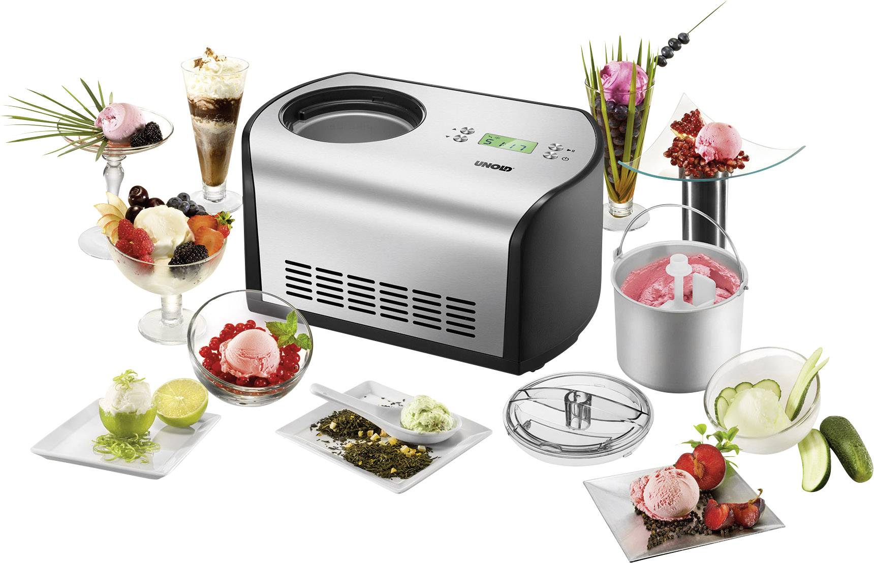 Unold One Eismaschine inkl. Kühlaggregat 1.2l