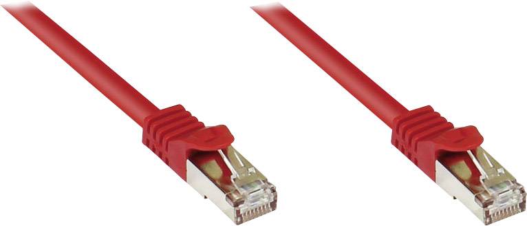 Good Connections 8070R-100R RJ45 S/FTP 10.00 m Rot Flammwidrig, mit Rastnasenschutz 1 St.