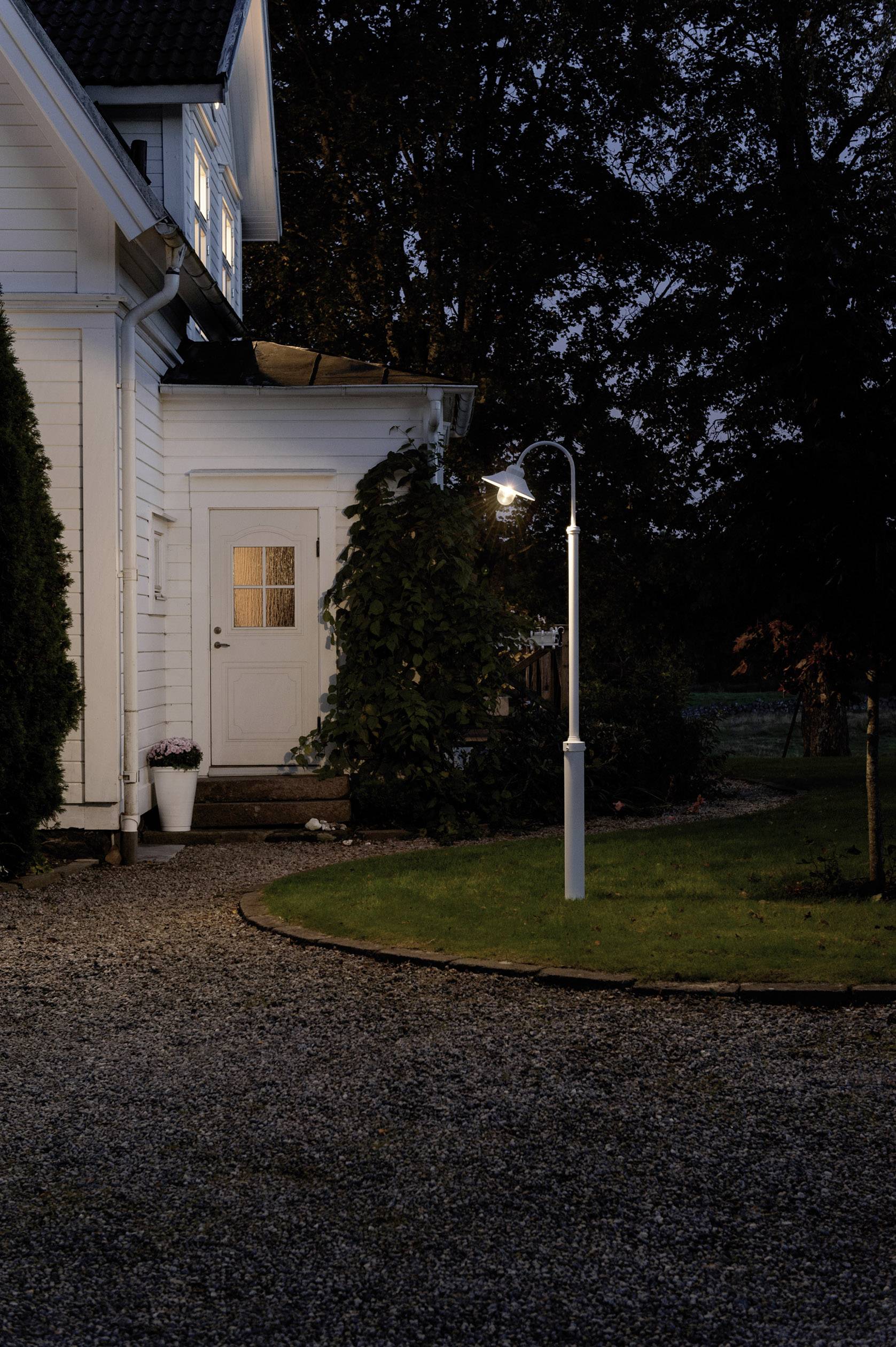 Konstsmide 560-250 Vega Außenstandleuchte Energiesparlampe, LED E27 60W Weiß