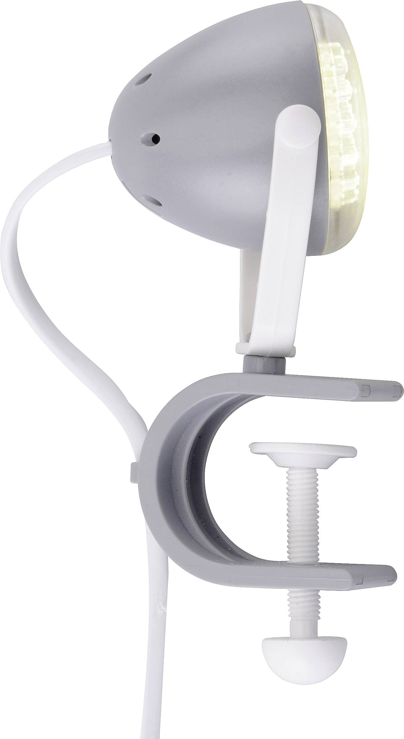 LeuchtenDirekt Podgy 13073-55 LED-Klemmleuchte 2W Kaltweiß Grau  