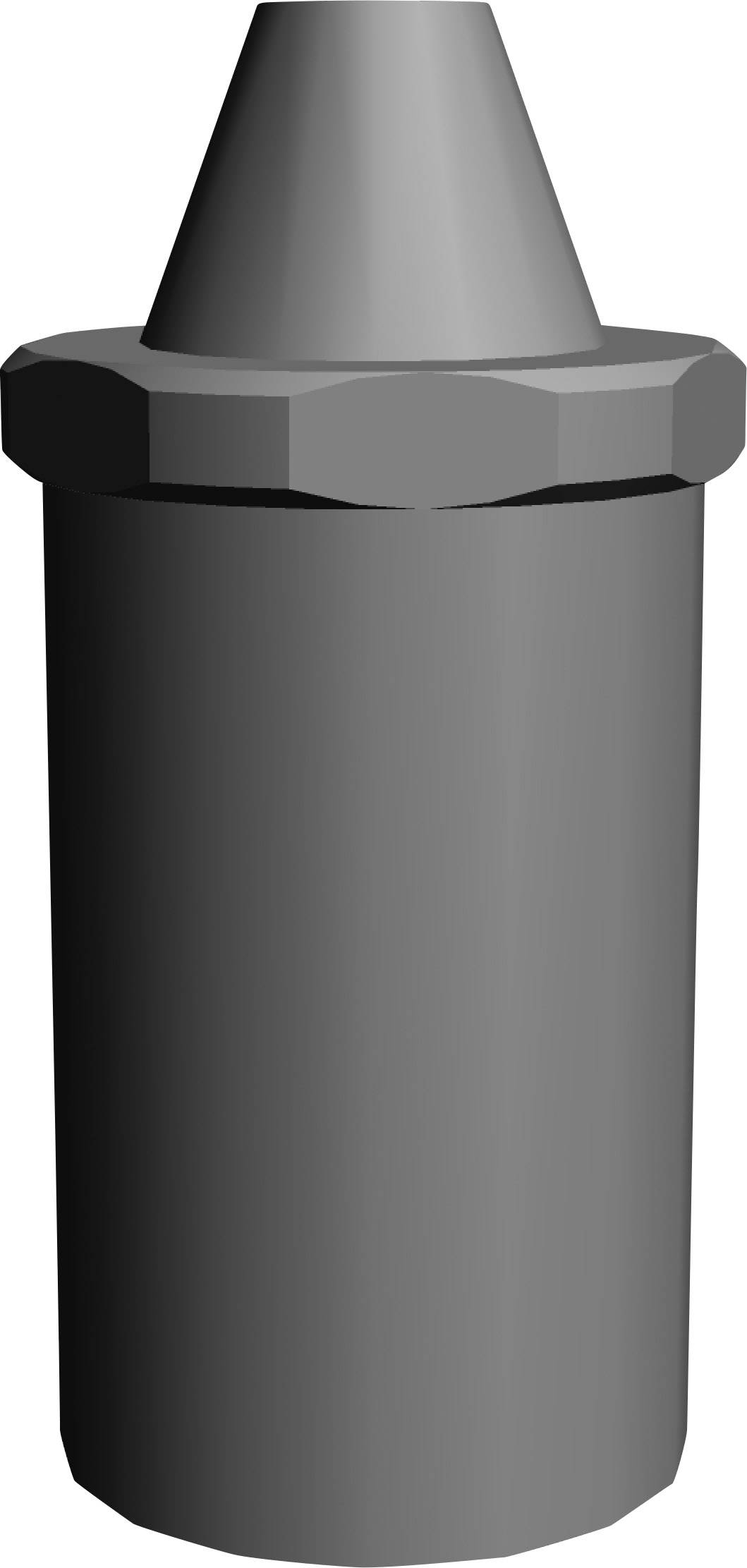 Elektrotechnisches Bauteil, das wie ein zylindrischer Steckkopf aussieht, häufig in elektronischen Anwendungen verwendet.