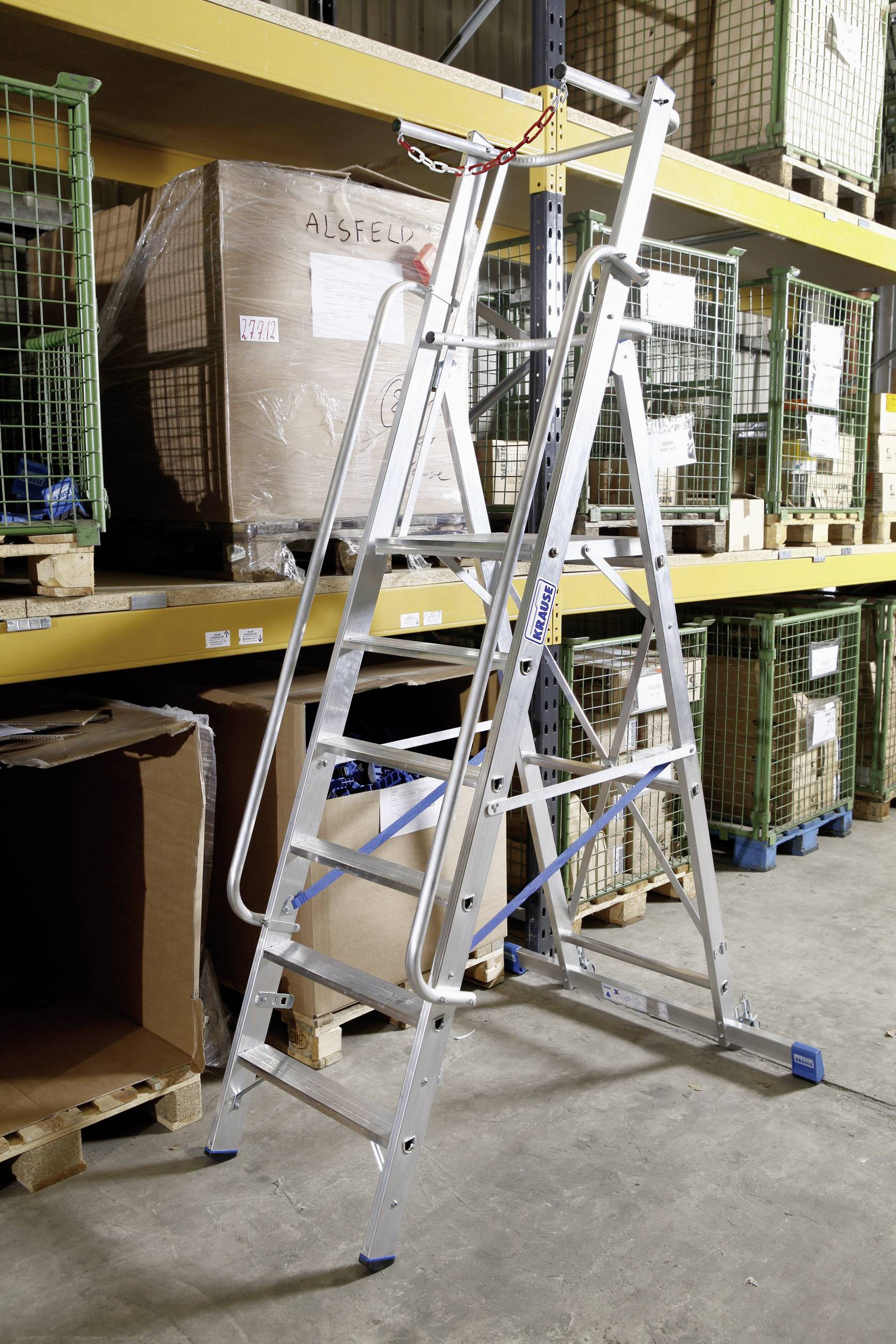 Krause Stabilo® Professional 127518 Aluminium Stufen-Stehleiter Arbeitshöhe (max.): 3.65m Silber 21.5kg