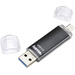 Mémoire supplémentaire USB pour smartphone/tablette Hama FlashPen "Laeta Twin" noir 128 GB USB 3.2 (1è gén.) (USB 3.0), Micro USB