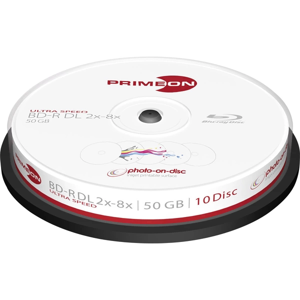 Primeon 2761312 Blu-ray BD-R DL Rohling 50 GB 10 St. Spindel Bedruckbar Primeon 2761312 Blu-ray BD-R DL Rohling 50 GB 10 St. Spindel Bedruckbar