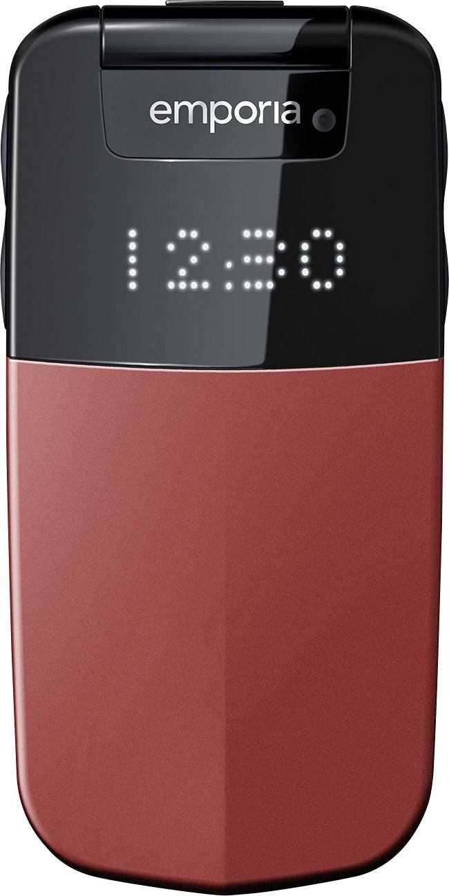 Emporia Glam Senioren-Klapp-Handy mit Ladestation, SOS Taste Rot