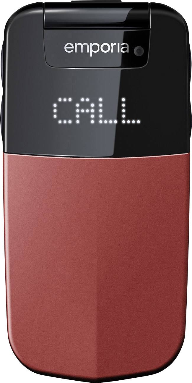 Emporia Glam Senioren-Klapp-Handy mit Ladestation, SOS Taste Rot