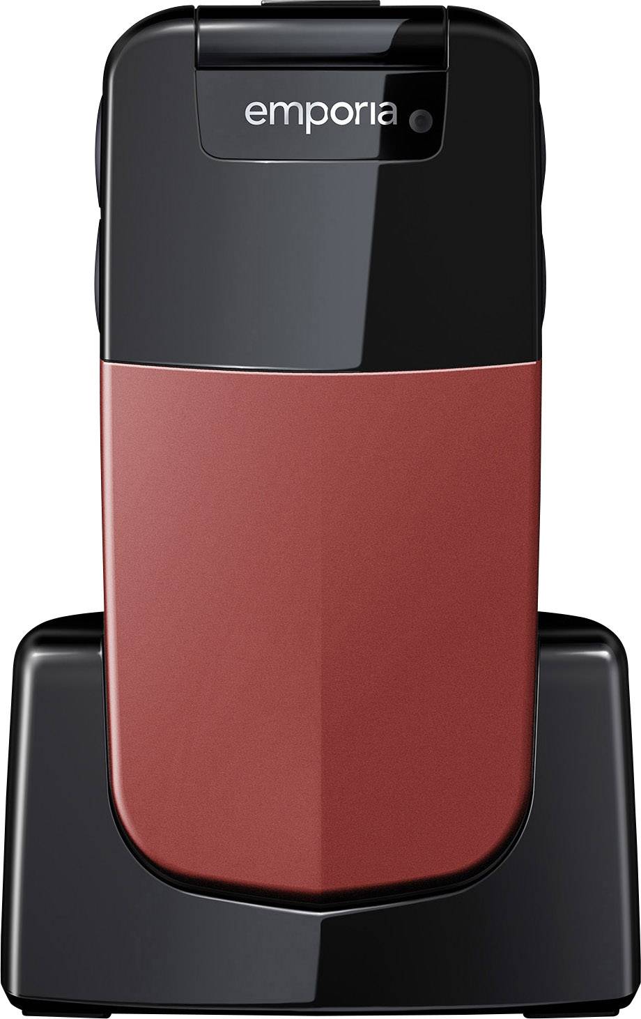 Emporia Glam Senioren-Klapp-Handy mit Ladestation, SOS Taste Rot
