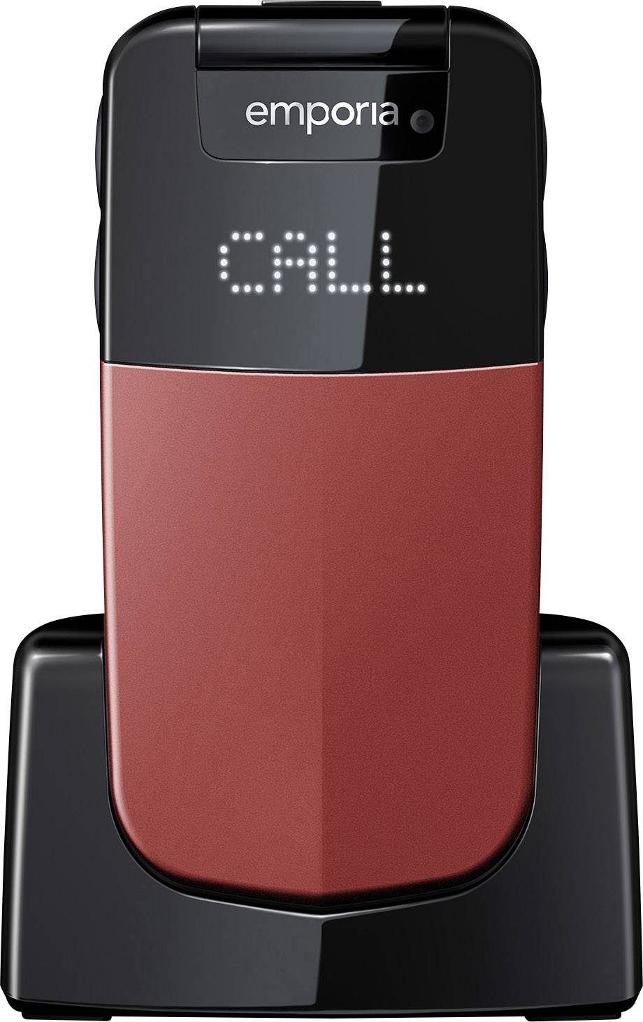Emporia Glam Senioren-Klapp-Handy mit Ladestation, SOS Taste Rot