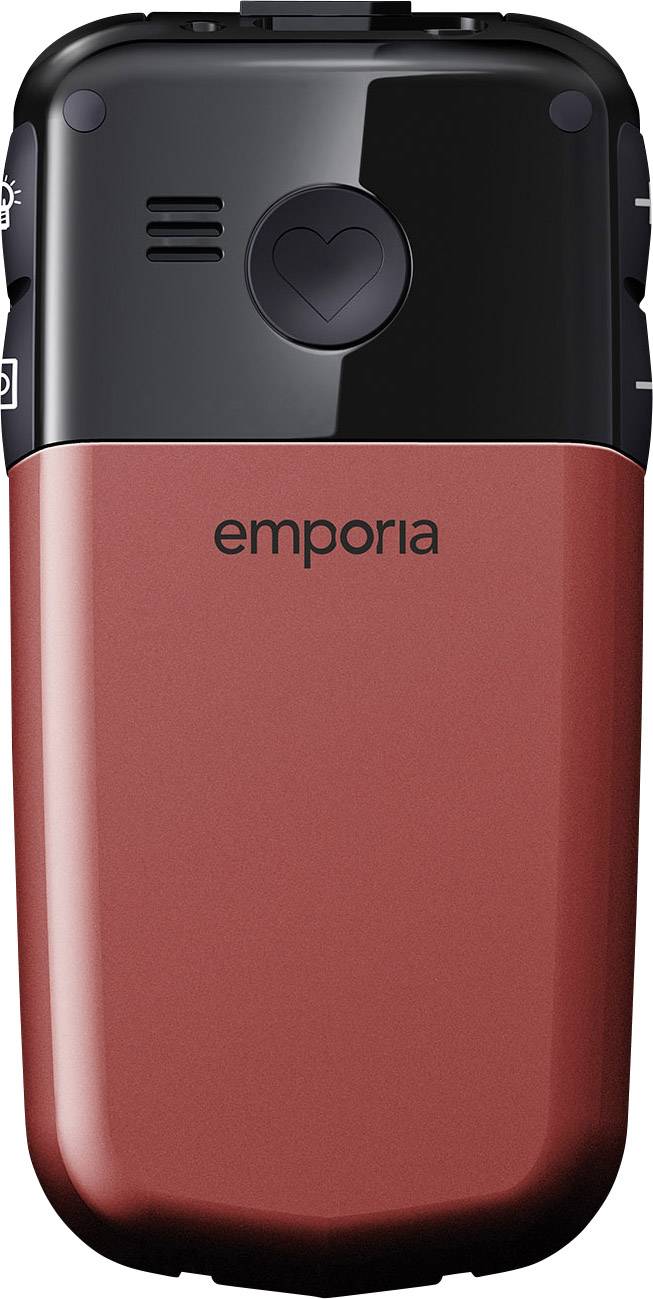 Emporia Glam Senioren-Klapp-Handy mit Ladestation, SOS Taste Rot