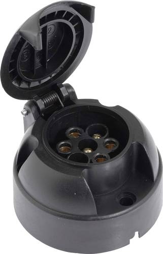 130086 Anhänger-Steckdose [Steckdose 7polig - Stecker 7polig] ABS Kunststoff