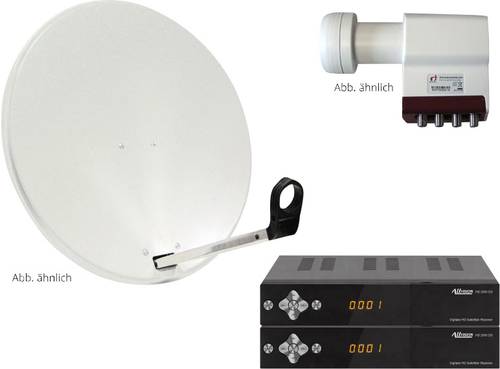 AllVision SAH 4000/80 HD SAT-Anlage mit Receiver Teilnehmer-Anzahl 4 80cm